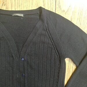Iena 100% wool Women's XXS dark navy blue sweater top cardigan